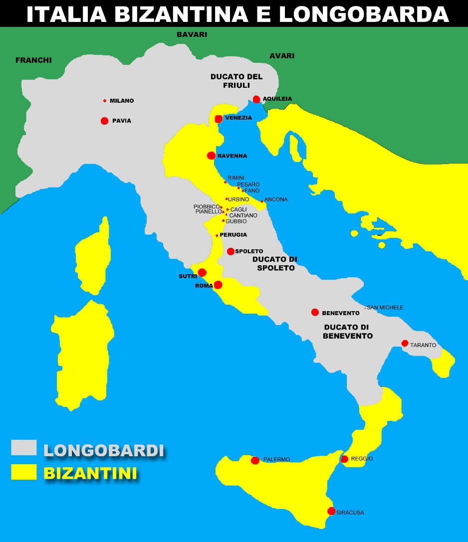 pag 4 Cartina del Corridoio Bizantino (tratta da Pianello di Cagli viaggio